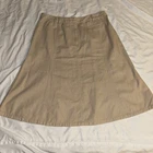LL Bean Cotton Skirt size 12 Reg A Line Beige