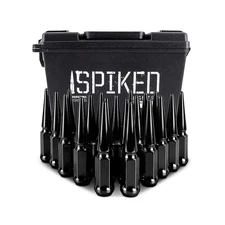 Mishimoto Spiked Lug Nuts, M12x1.5, 20-PC Set, Black