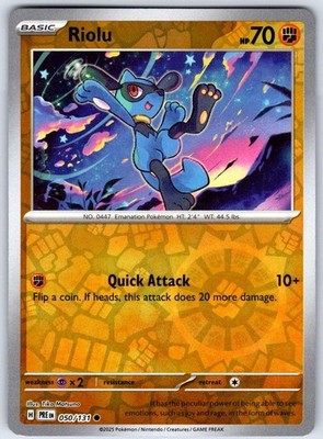 RIOLU - Pokemon - Tika Matsuno 050/131 Prismatic Evolutions - Reverse Holo NM/M