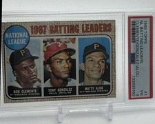 1968 Topps Bob Clemente /Tony Gonzalez /Matty Alou #1