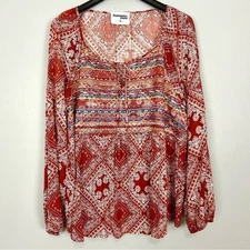 Savanna Jane Fancy Tumbleweeds Embroidered Blouse Women’s Size 3X Peasant Boho