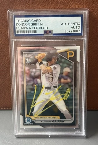 2024 Bowman Chrome Konnor Griffin 1st Bowman Auto (Yellow) - PSA Authentic Auto
