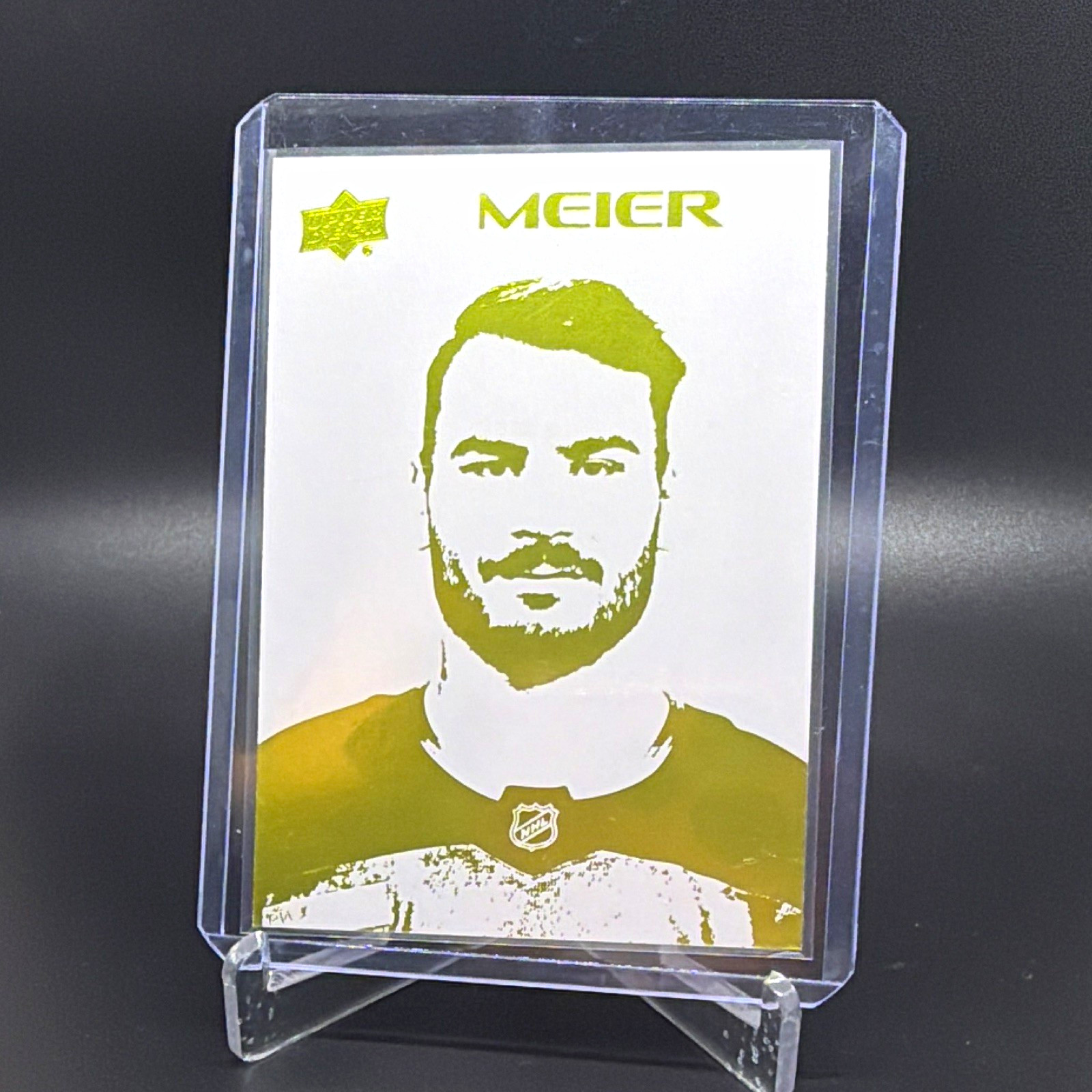Upper Deck Series 1 Hockey 2026-27 Stencils Yellow ST-11 Timo Meier /299