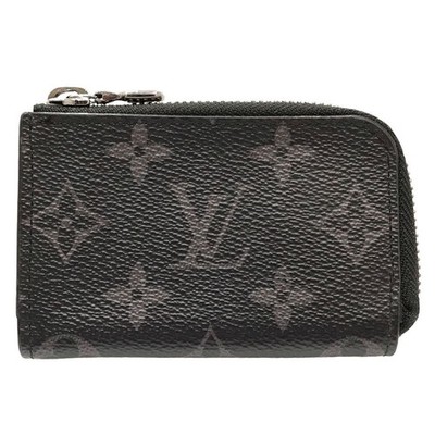 LOUIS VUITTON Münzetui Porte Monnaie Jour Monogram Eclipse M63536 Schwarz /18...