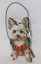 Primitives by Kathy Yorkie Dog Christmas Ornament Rustic Terrier Decor Gift