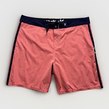 Hurley Phantom Board Shorts Mens 38 Red Surfer 8" Inseam Amphibious Swim Trunks