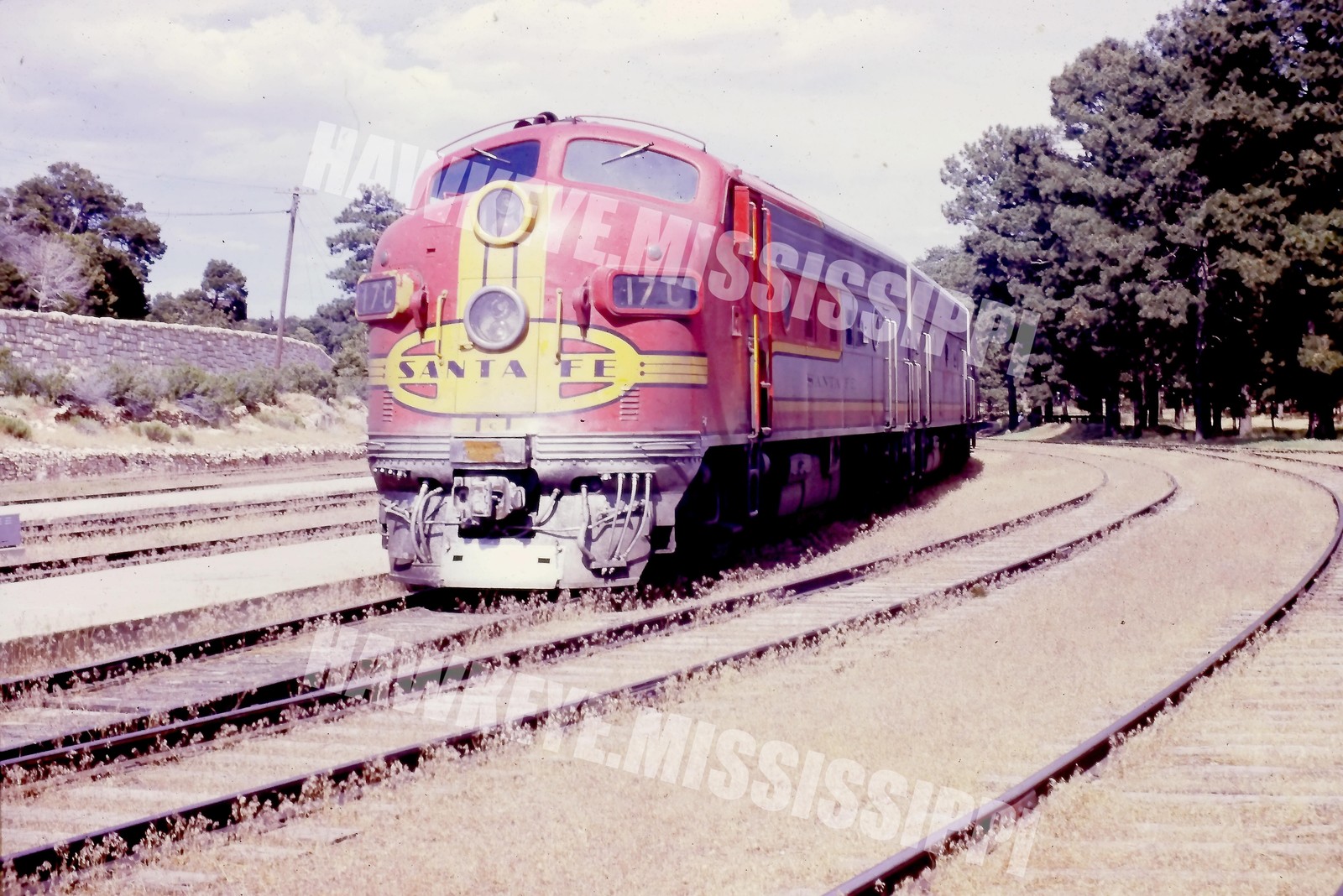 slide photo SANTA FE ATSF 17C EMD F3A ORIG c1970 RAILROAD TRAIN LOCO | eBay