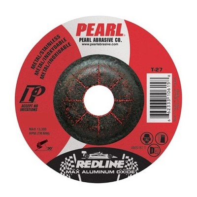 Pearl Redline DCRED90P 9 x 1/8 x 7/8  MAX A.O. Type 27 Pipeline Grinding Whee...