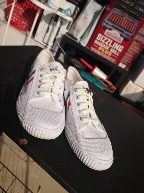 Feiyue Canvas 1920 Martial Arts Shoe White With Rubber Sole M Size 6 W8 - Image 2 of 4