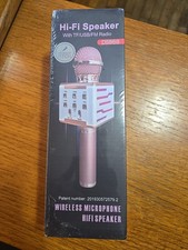 NIB Wireless Microphone HiFI Speaker Black