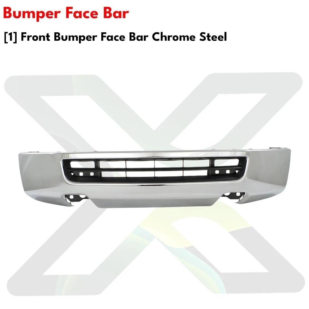 Front Bumper Chrome & Grille Kit For 2012-2021 Nissan NV1500 NV2500 NV3500 thumbnail 5