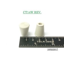 GRAINGER APPROVED CTB 14W/W Furniture Protective Leg Tips,1/4 in Dia 16ZD86