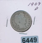 BARBER - SILVER  QUARTER  - 1909-D - #6449