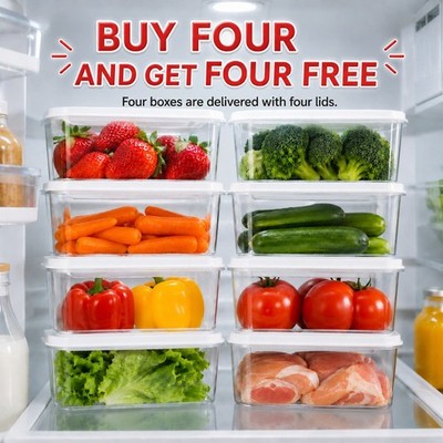 Transparent food storage containers