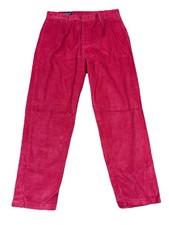Lands' End Corduroy Pants Women 16 Petite Pink Excellent Straight High Rise