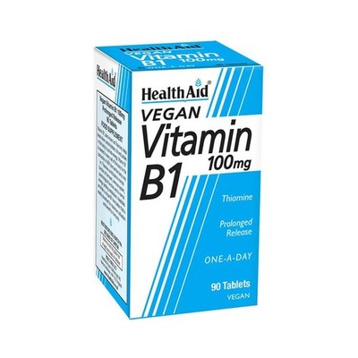 HealthAid Vitamin B1 Thiamin 100mg verlängerte Freisetzung - 90 Tabletten