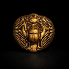 Ancient Egyptian Scarab Beetle Amulet Handmade Pharaonic Carved Stone Protection