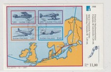 FINLANDE BLOC OBLITERE AVIONS 2.6.1988  BON ETAT