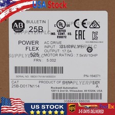Allen Bradley 25B-D017N114 AB PowerFlex525 7.5kW/10HP AC Drive US Free Tax