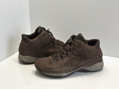 Merrell Addison Women's Sz 9 Brown Suede Mid Top Waterproof QForm2 Hiking Boots
