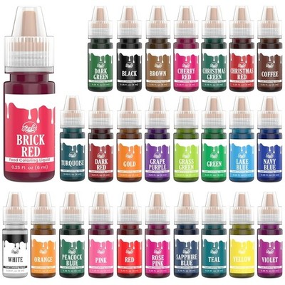 Food Coloring for Baking 26 Bright Food Coloring Liquid Set for Cake Decoration