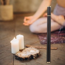 Black Wooden Incense Tube Holder Storage Container for Incense Sticks Home