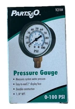Parts2O Pressure Gauge 2" Face TC2104