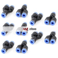 10 Pcs 4mm Dia Y Shaped Push In Pneumatic Fittings Quick Connectors