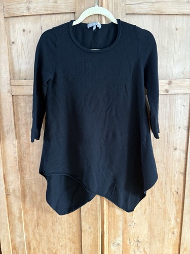 Neman Marcus Black Cashmere Long sleeve  Blouse Size XS