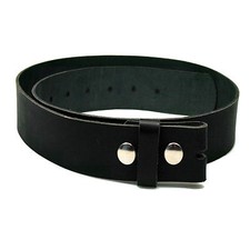 120 cm leather belt buckle removable belt black with snap button 001