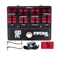 SolidGoldFX Imperial MKII Fuzz Pedal w/ Power Supply, Patch Cables & Cloth