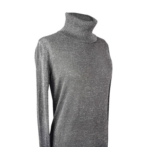 Dolce & Gabbana Dress Sweater Style Grey with Silver Metallic Thread 42 / 6 - Picture 2 of 13