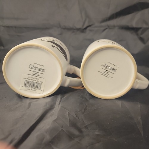 Set Of Ceramic Mugs Cattitude And Purrfect Signature Cat Mugs Nwot - Picture 10 of 12