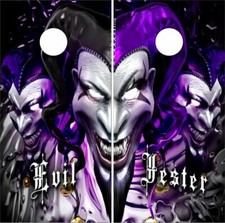 Evil Jester Cornhole Wrap Bag Toss Skin Decal Sticker