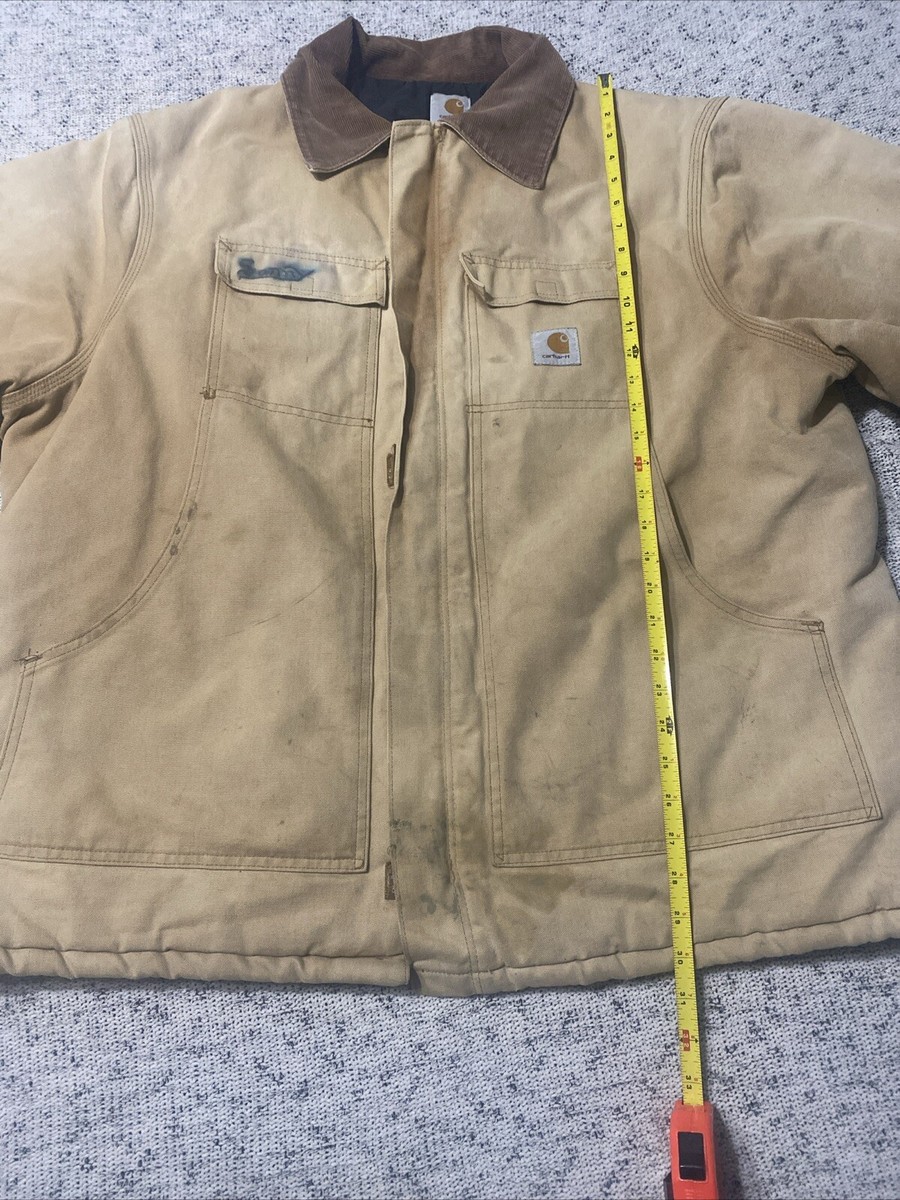 90s usa製　Carhartt chore coat duck jaket Vintage Carhartt 100 Anniversary Duck Chore Coat Jacket