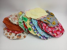  Lot Of 18 Surgical Hats Elastic Head Hair Circle Hats Covers Assorted Prints 
