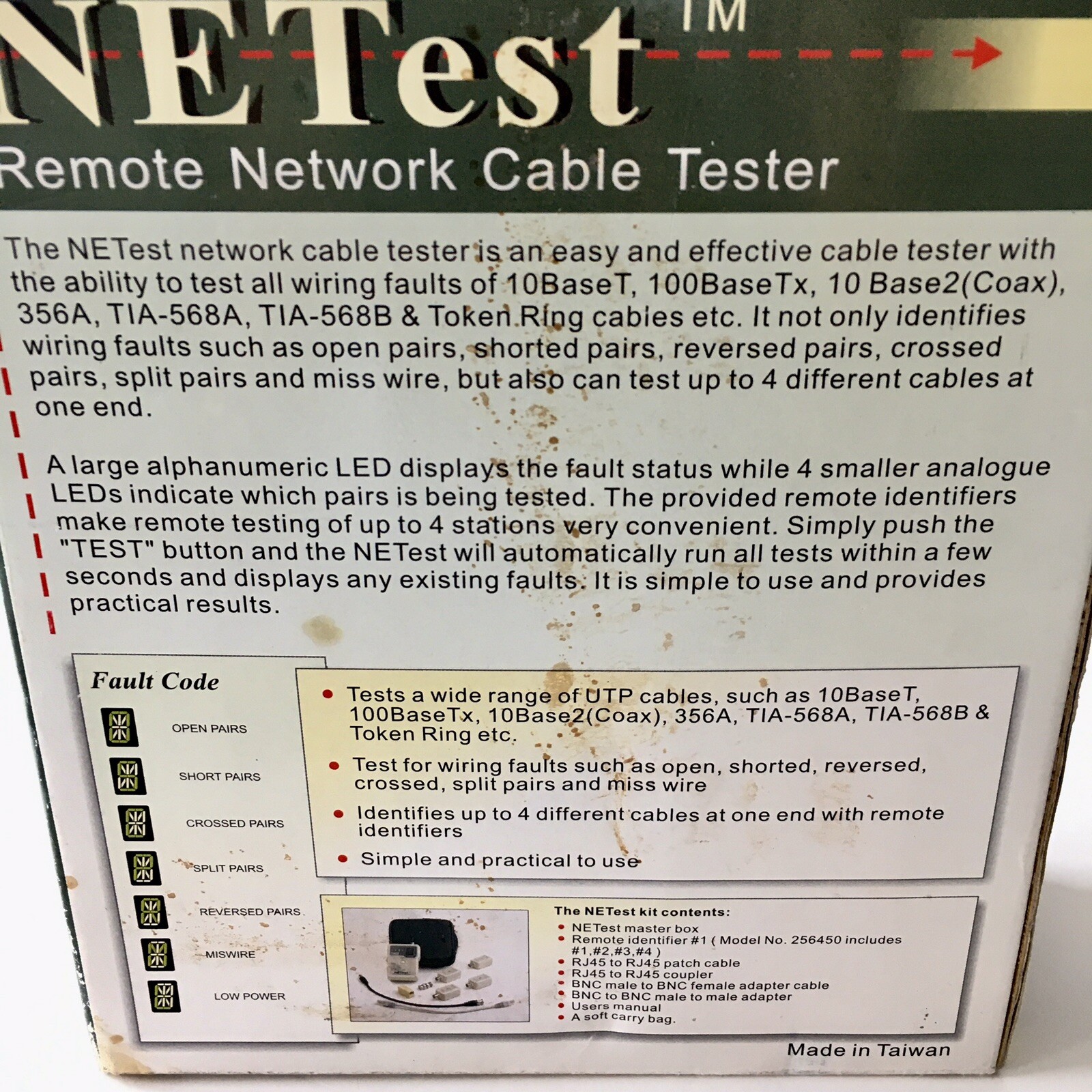 NE Test Remote Network Cable Tester