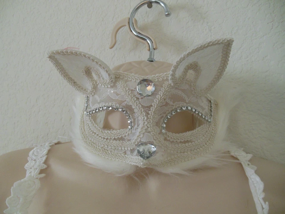 万圣节 白色 狐狸 定制 服装 VIOLET CASTLE 服装 - 尺寸 M 全新带标签 — 第 3/4 张图片