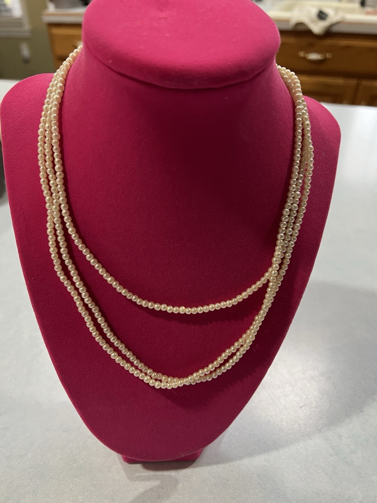 Three Strand Beaded Necklace 16-18