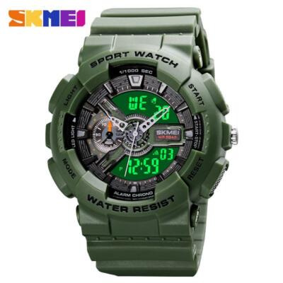 Herrenuhren Edelstahl Wasserdicht Analog & Digital Sport Armbanduhr UK