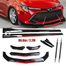Front Bumper Lip Splitter Spoiler Side Skirt For Toyota Corolla XLE Body Kit