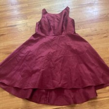NWT Alfred Sung High Low Boat Neck Red Dress