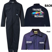 Kids  boiler suit overalls coveralls customise trainee sports funky car mechanic