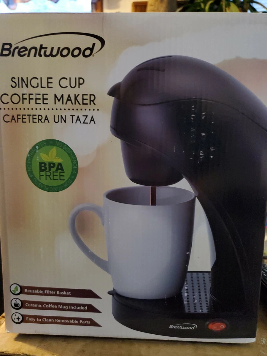 Brentwood Single-Serve Coffee Maker with Reusable Filter Basket