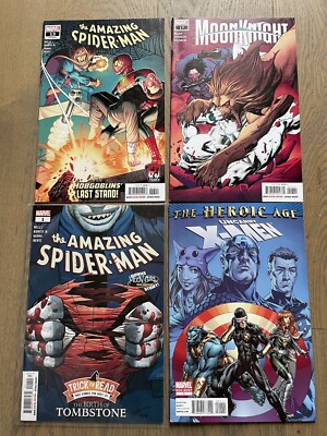 MARVEL COMICS KONVOLUT AMAZING SPIDER-MAN #1 #13 UNCANNY X-MEN #1 MOON KNIGHT