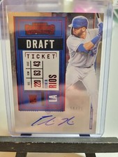 Edwin Rios Draft Ticket Rookie Red 56/75 2020 Panini Contenders Auto