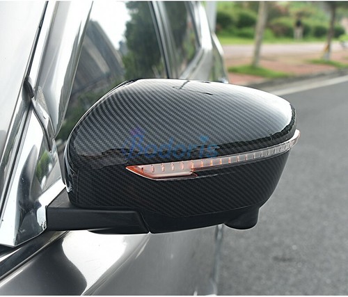 For Nissan Juke 2014 2015 2016 2017 Carbon Fiber Door Mirror Cover Car Styling - Picture 6 of 12