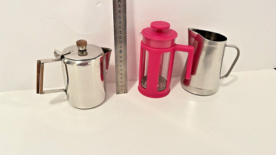 French Press Kaffee + Milchaufschäumkanne 500 + Kaffeekanne 3er Set