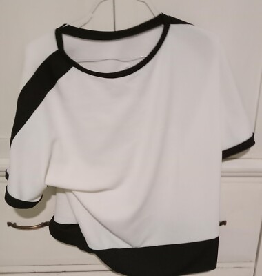 Brown Stone Studio Women's Black and White Top Size XL
