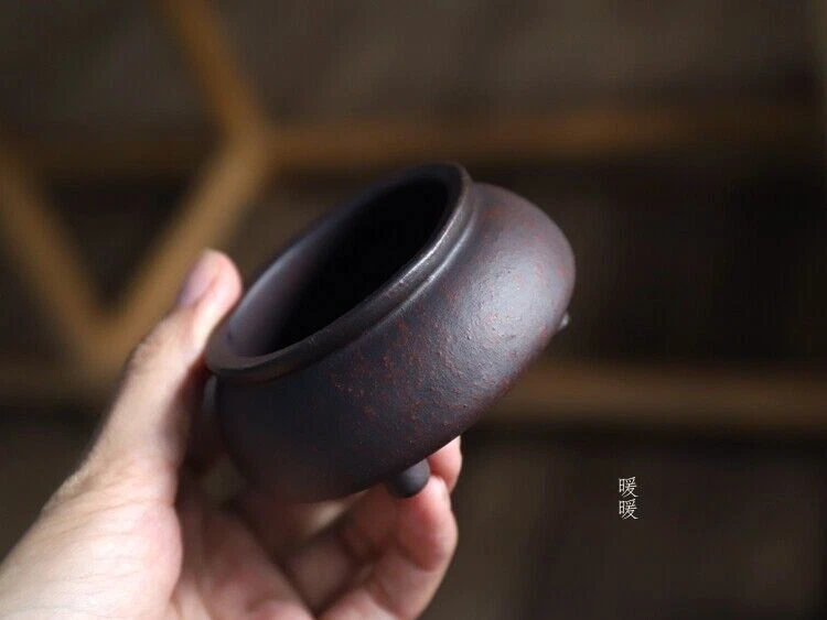 Round Chinese Yixing Zisha Mame Bonsai Pot 2.5''x2.5''x1.5'' Mini Flower Pot - Image 4 of 4